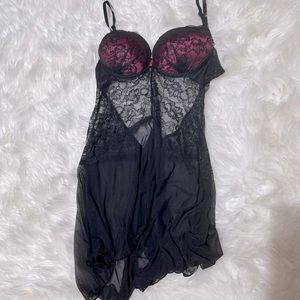 Jessica Simpson black lace lingerie top size‎ M
